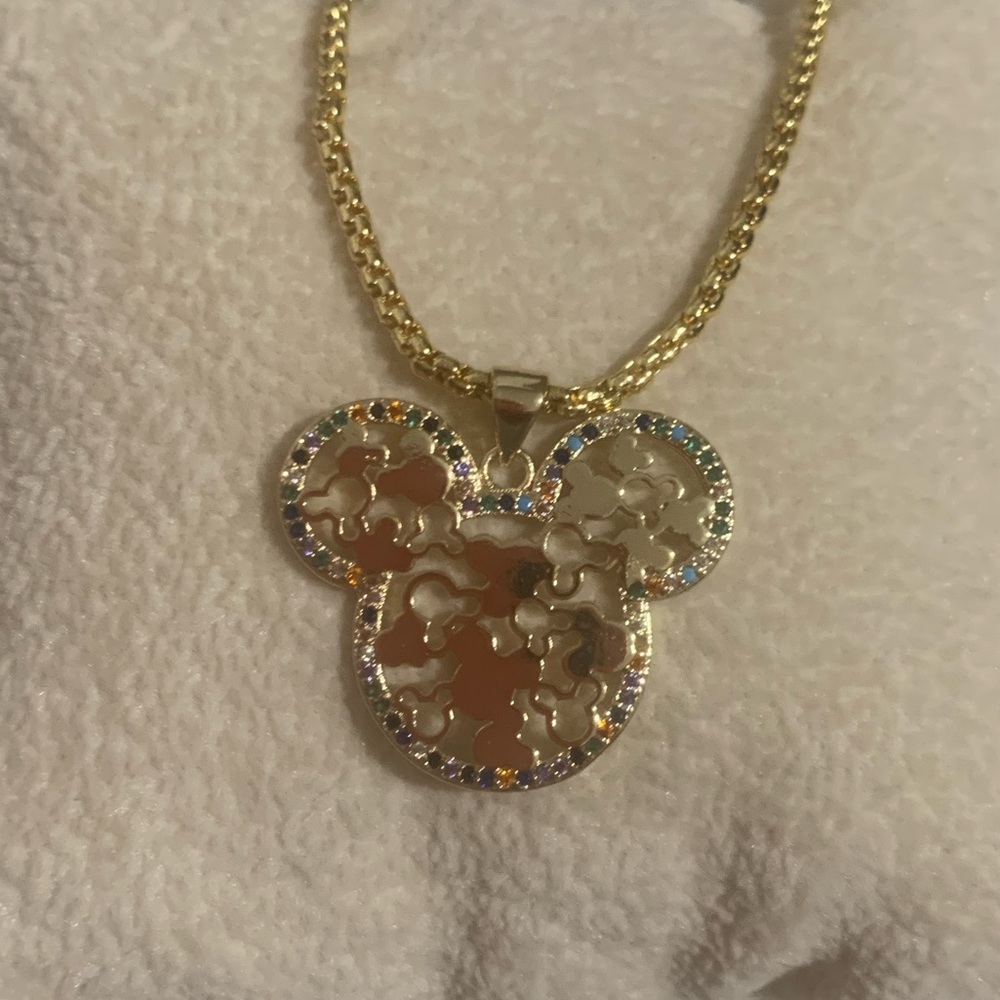 Mickey Mouse Stainless Steel Pendant with chain